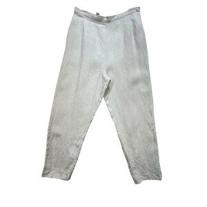 Talbots Womens Irish Linen Lounge Pants Size Beige10 Beige Relaxed Lightweight